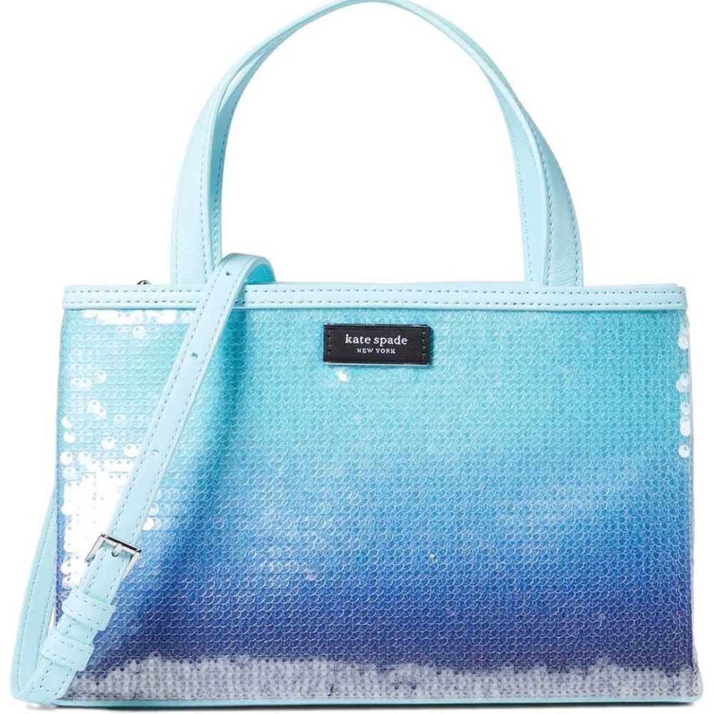 Kate Spade ♠️ Sam Icon Ombré Sequin Small Tote, Perfect Pool - Handbags & Purses
